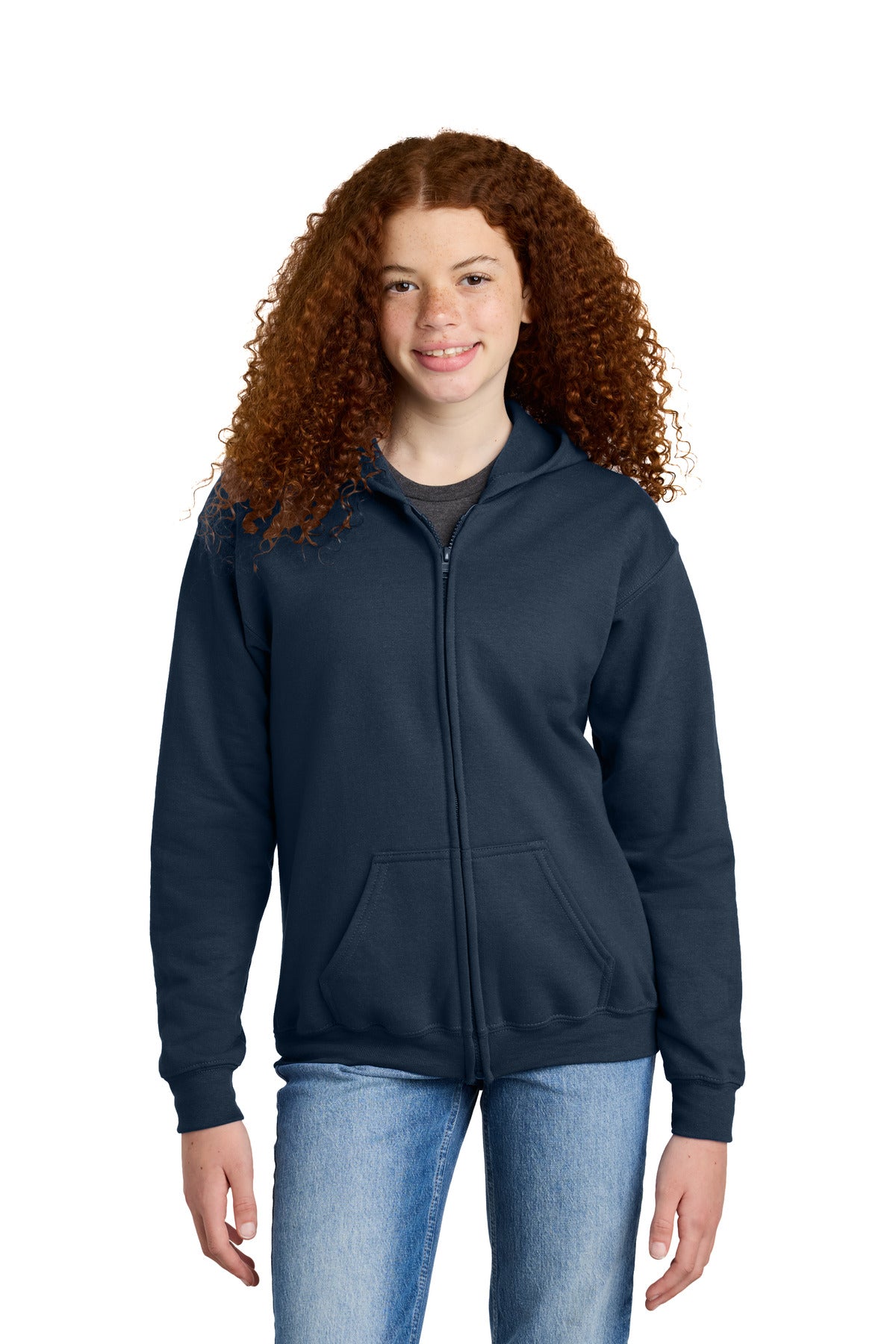 Gildan Youth Heavy Blend Full-Zip Hooded Sweatshirt