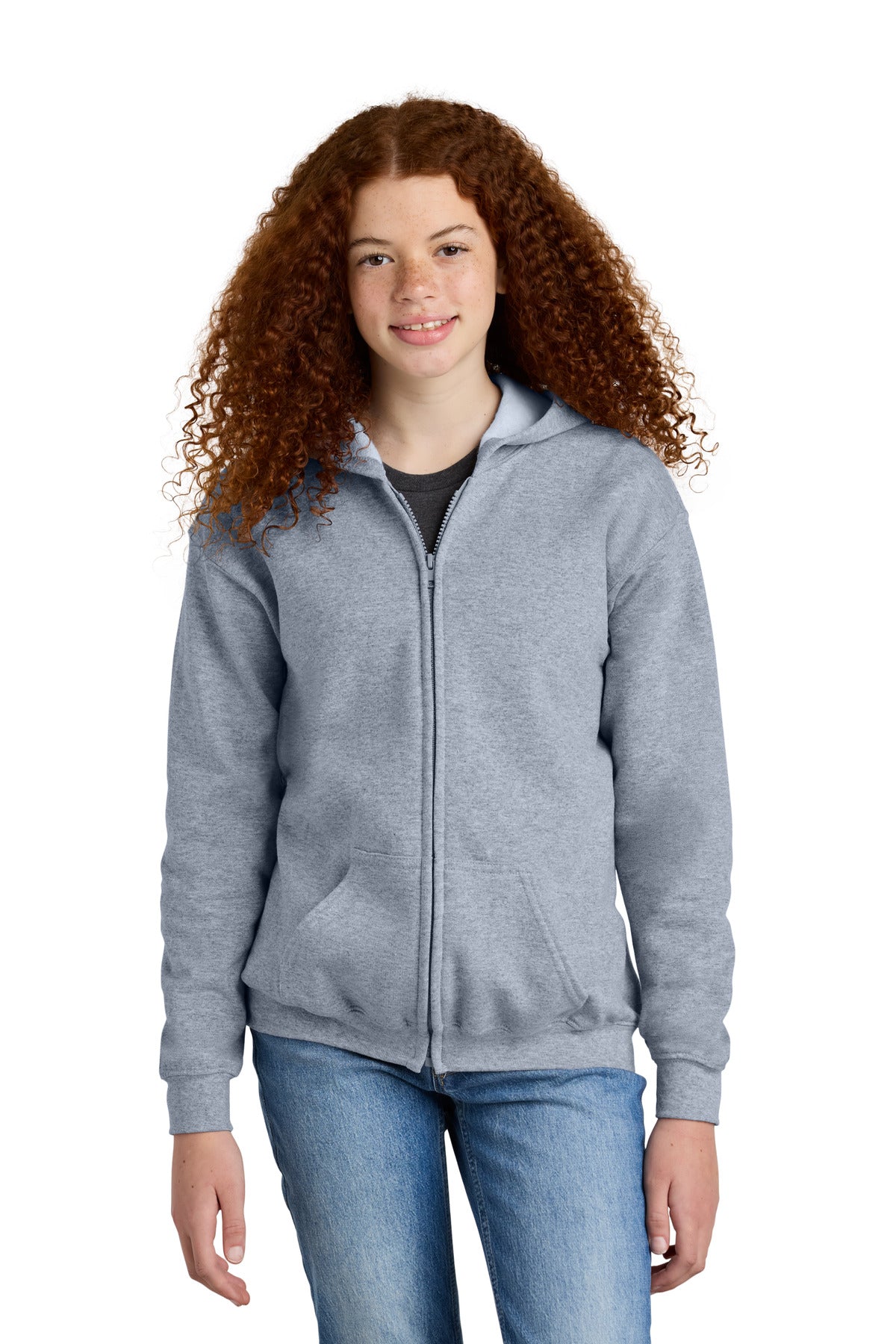 Gildan Youth Heavy Blend Full-Zip Hooded Sweatshirt