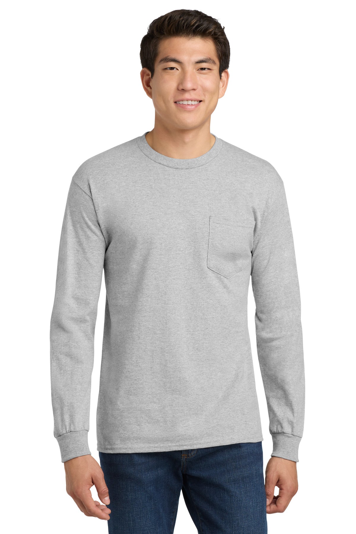 Gildan - Ultra Cotton 100% US Cotton Long Sleeve T-Shirt with Pocket