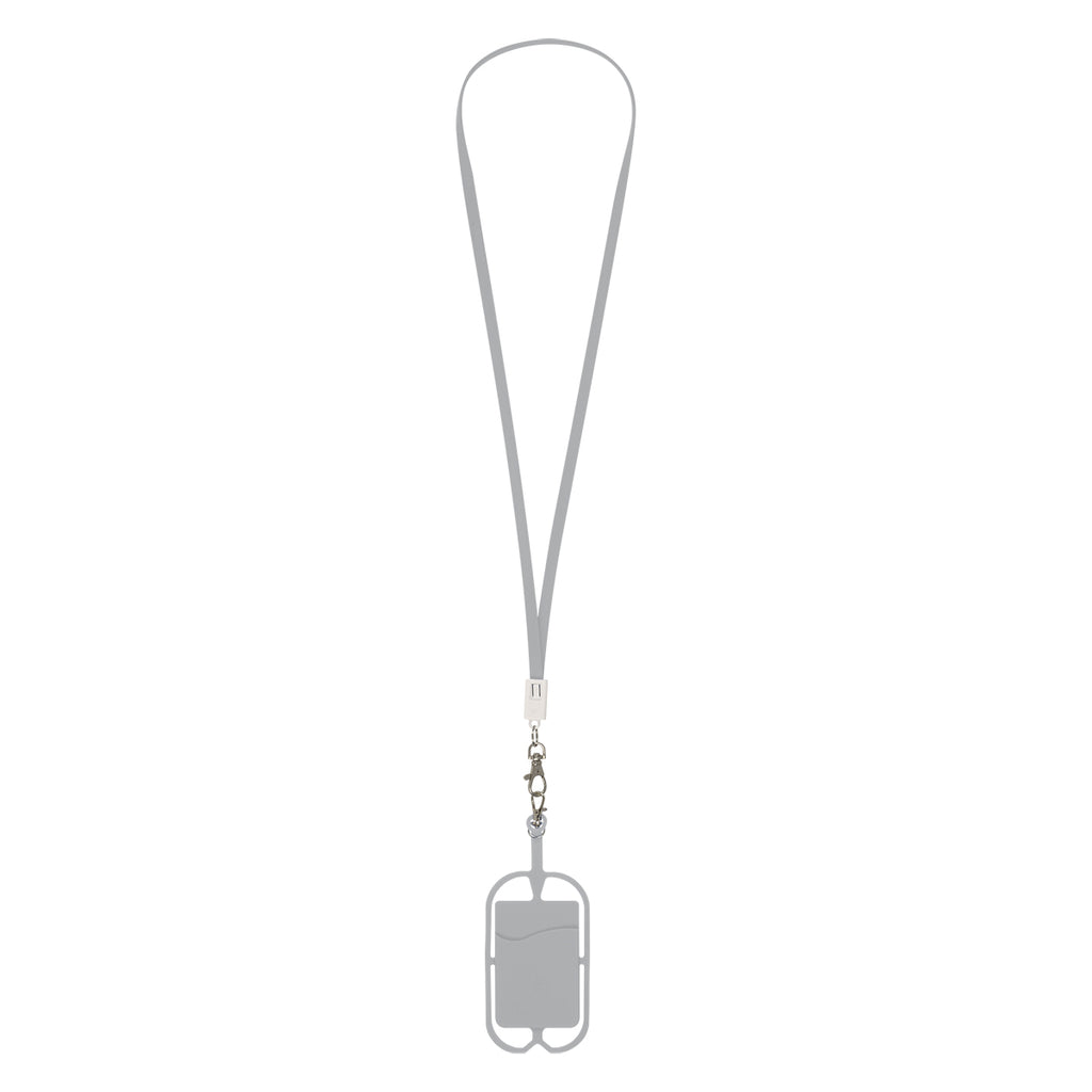 2-In-1 Charging Cable Lanyard With Phone Holder & Wallet