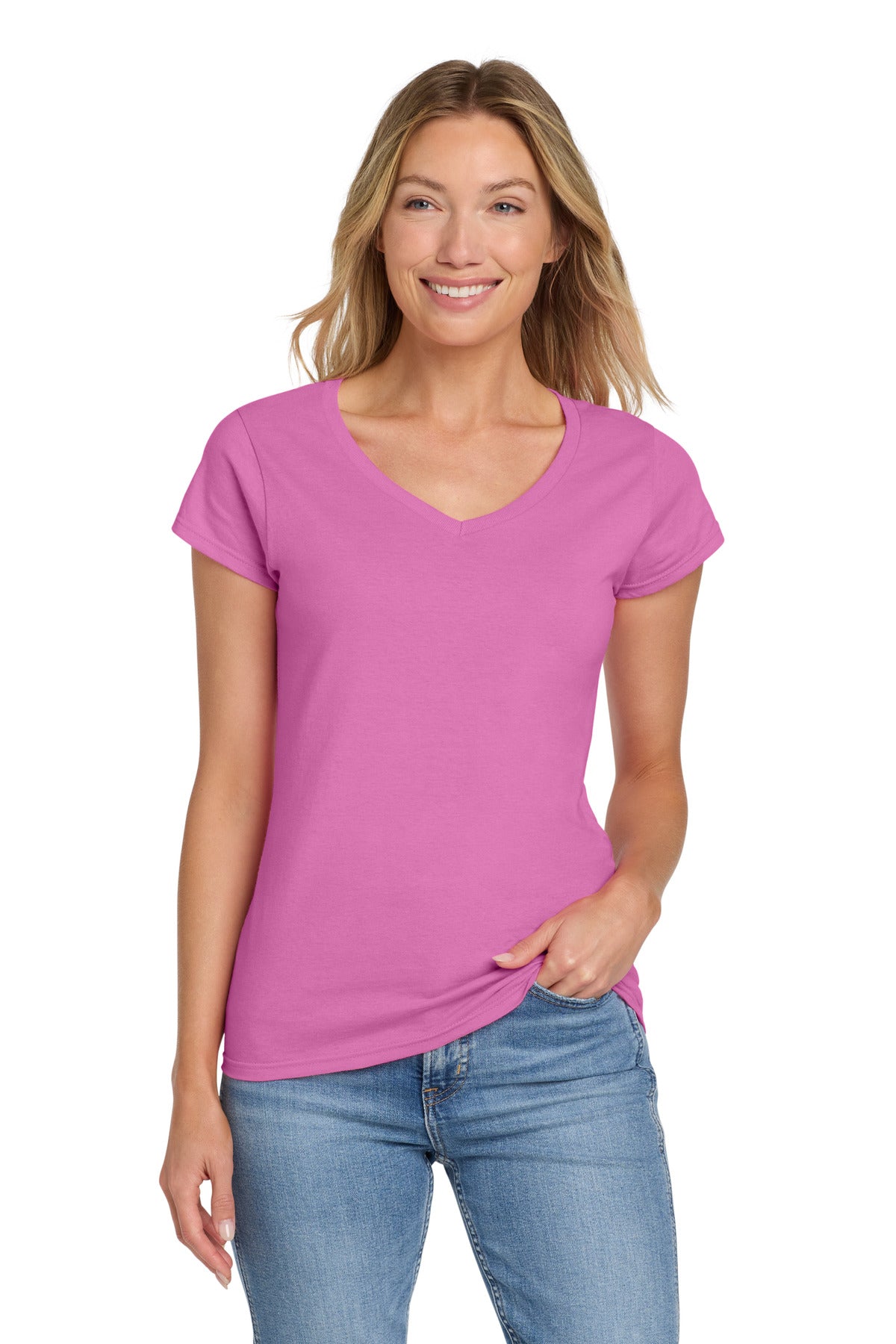 Gildan Softstyle Women's Fit V-Neck T-Shirt