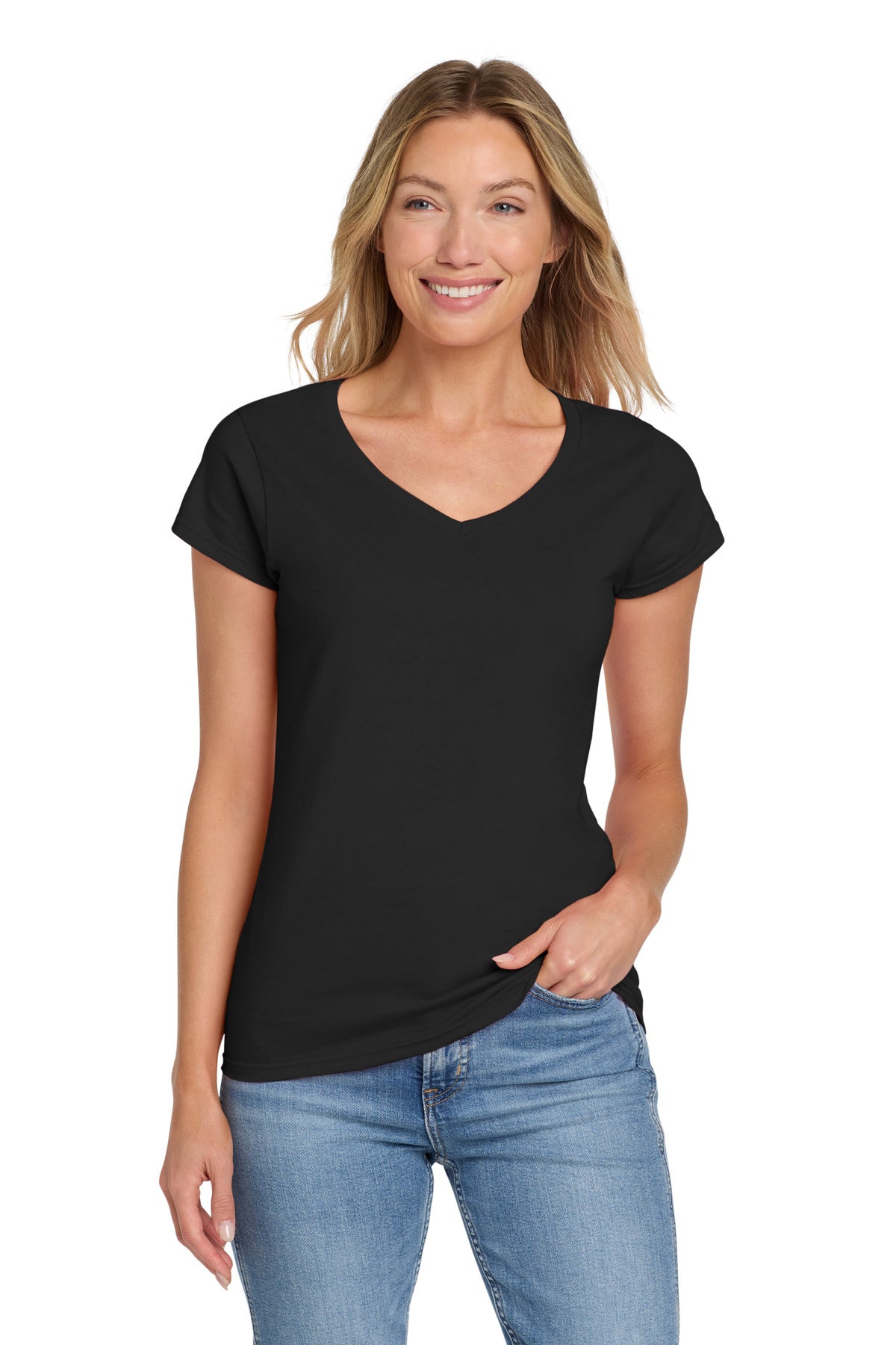 Gildan Softstyle Women's Fit V-Neck T-Shirt