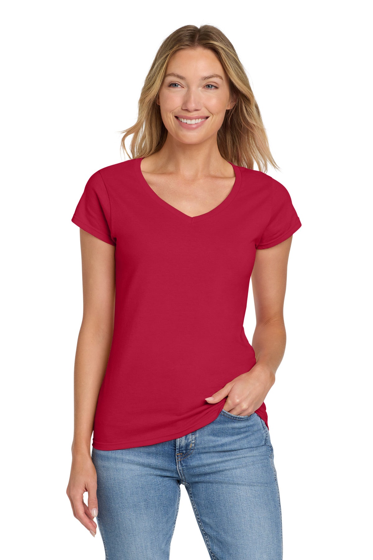 Gildan Softstyle Women's Fit V-Neck T-Shirt