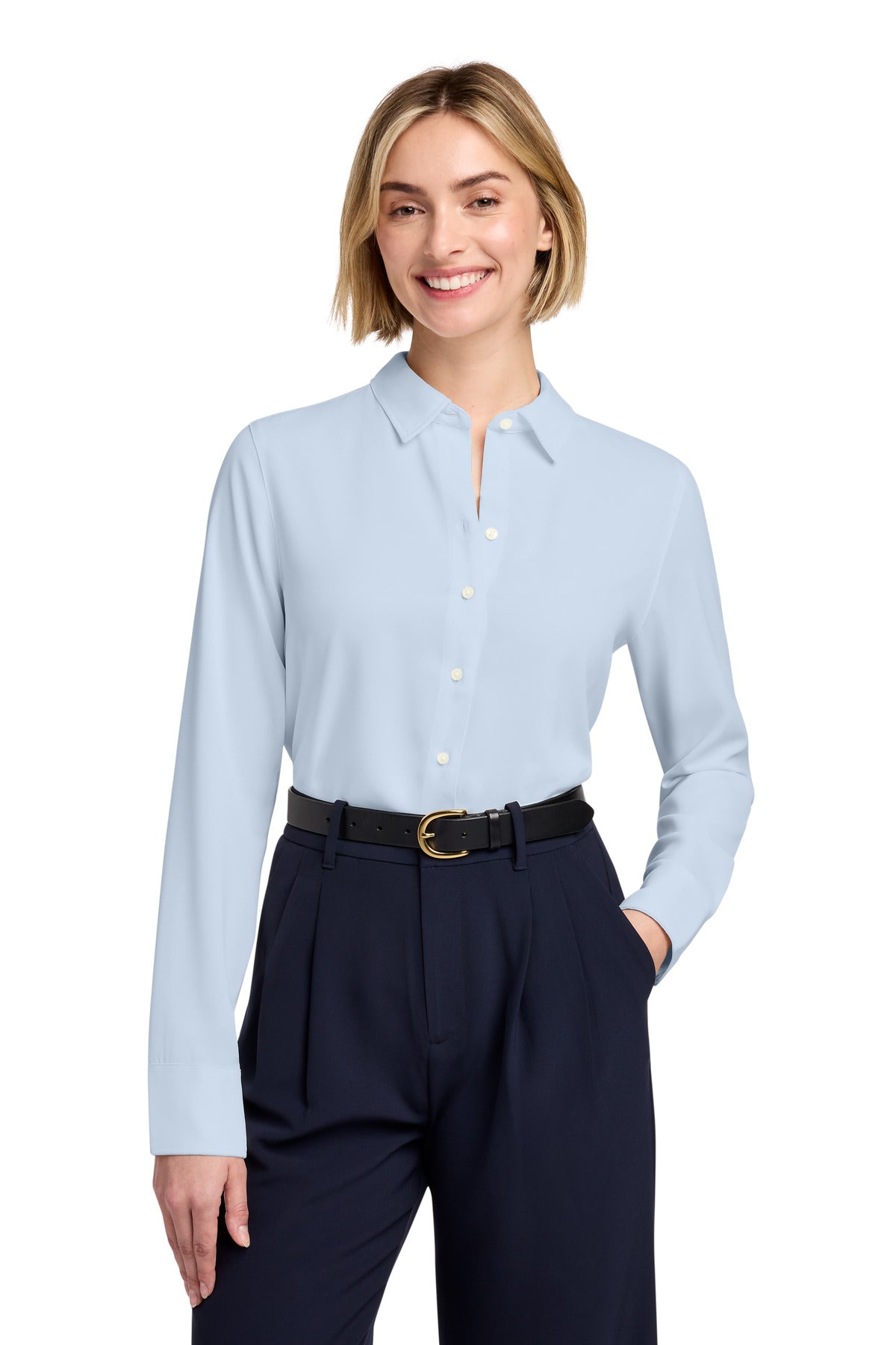 Brooks Brothers Women's Full-Button Satin Blouse