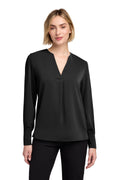 Brooks Brothers Women's Open-Neck Satin Blouse