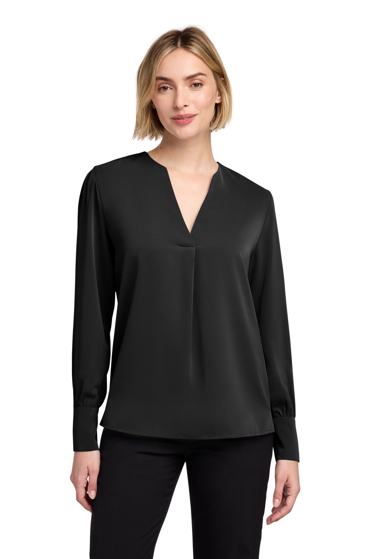 Brooks Brothers Women's Open-Neck Satin Blouse
