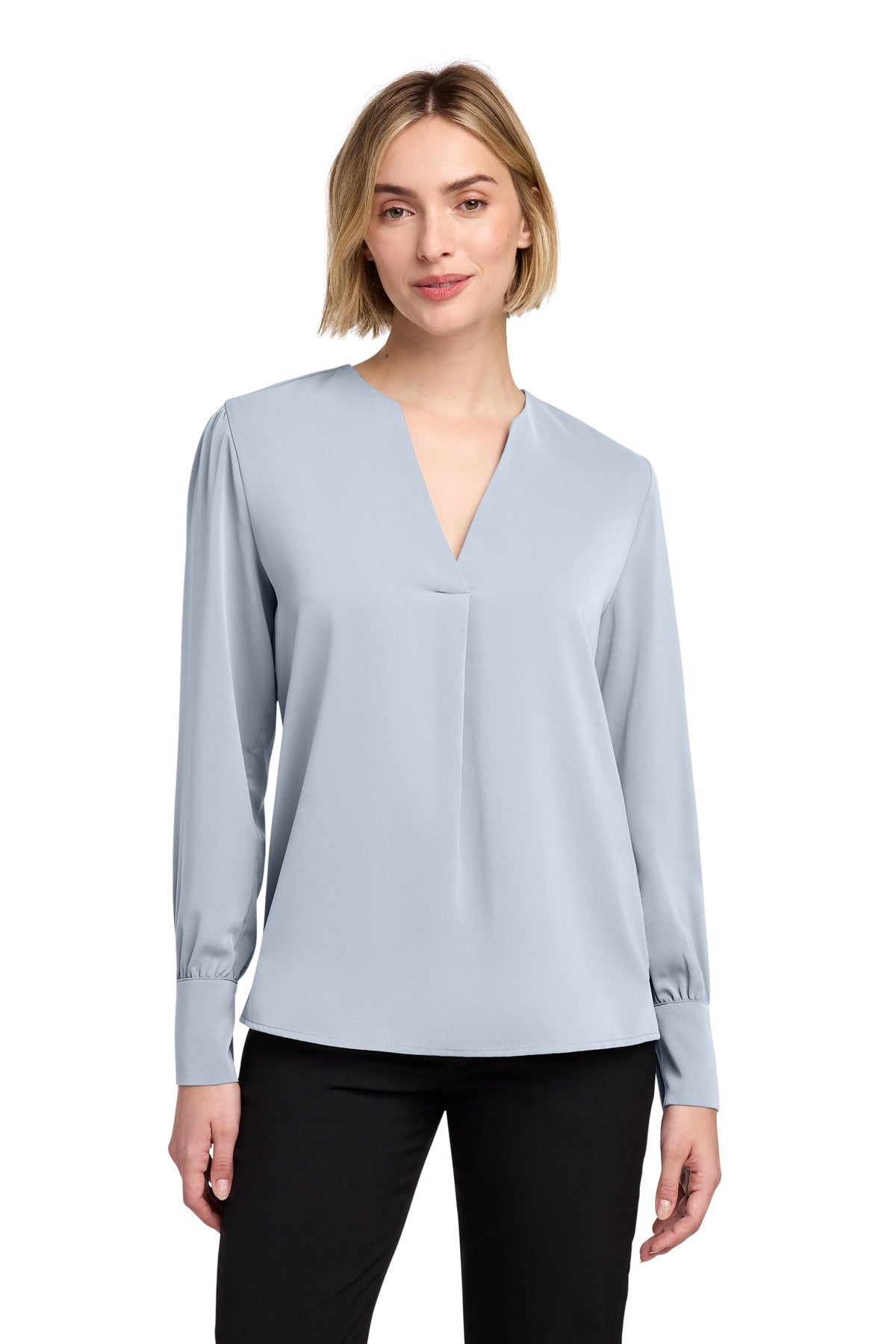 Brooks Brothers Women's Open-Neck Satin Blouse