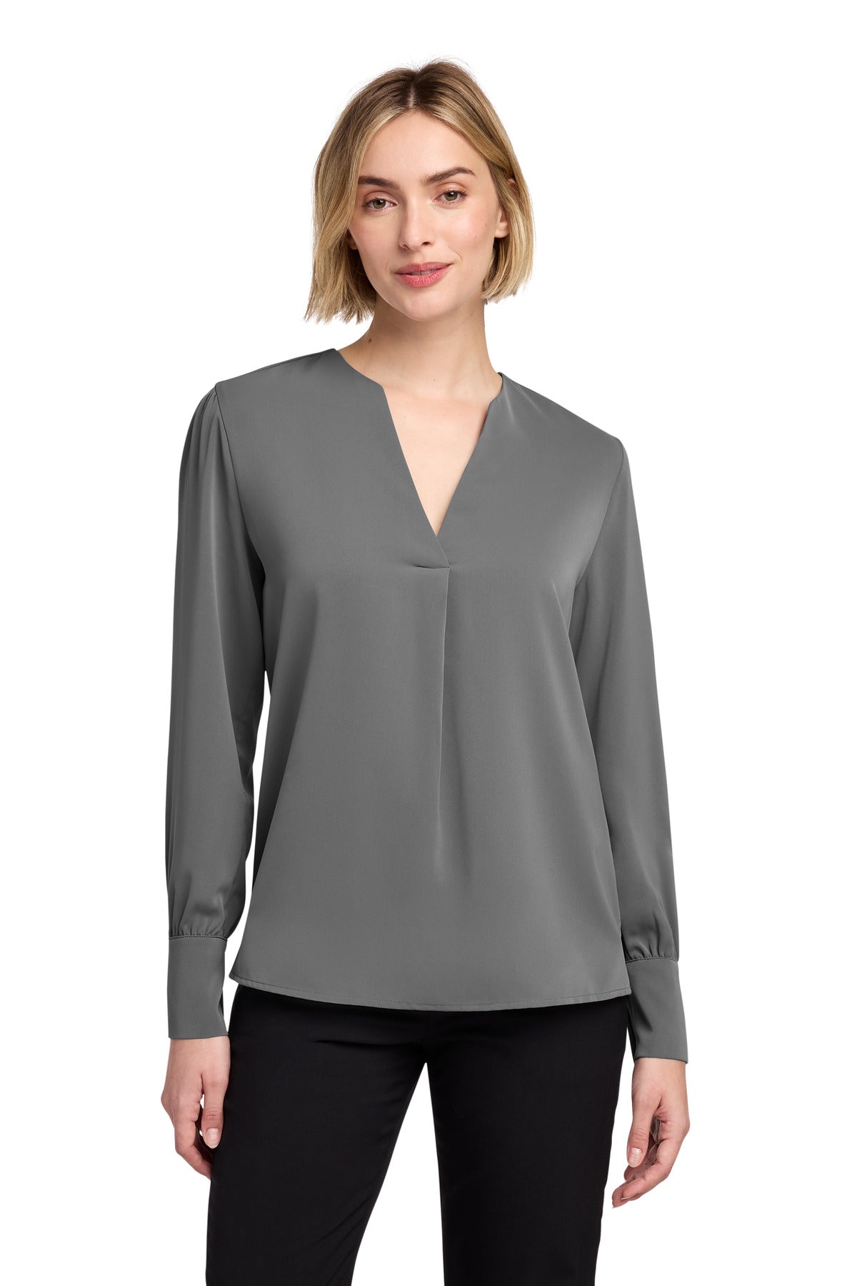 Brooks Brothers Women's Open-Neck Satin Blouse