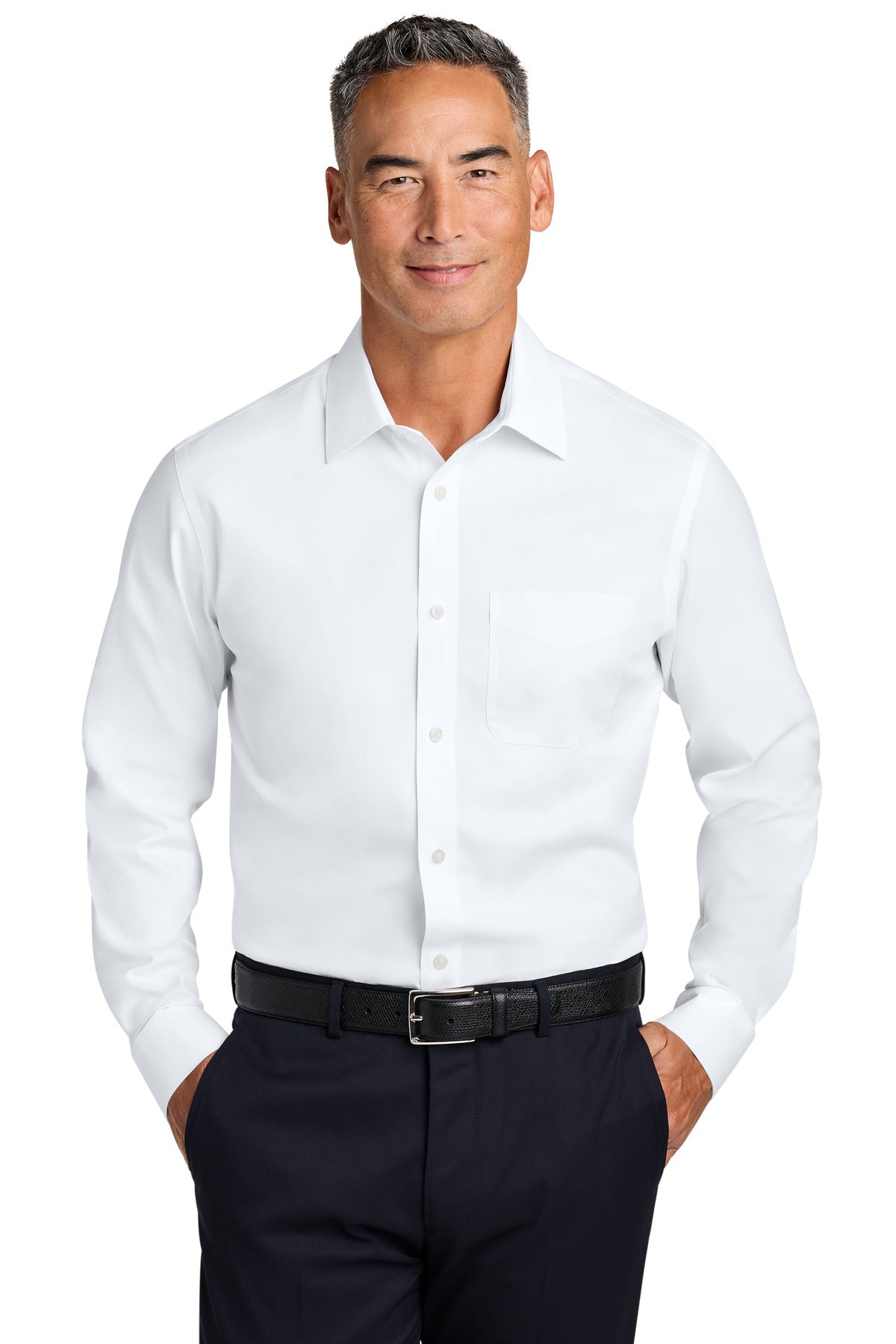 Brooks Brothers Wrinkle-Free Stretch Pinpoint Spread Collar Shirt