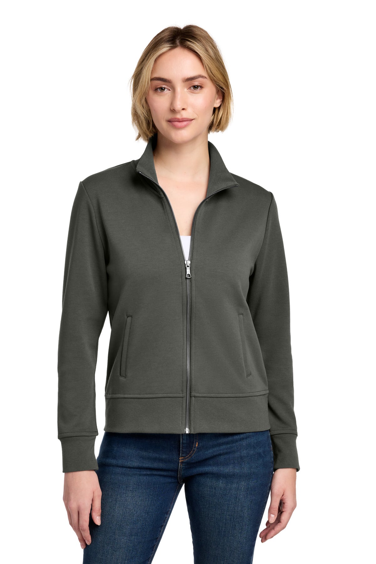 Brooks Brothers Women's Double-Knit Full-Zip
