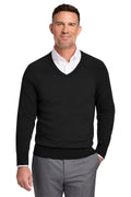 Brooks Brothers Cotton Stretch V-Neck Sweater
