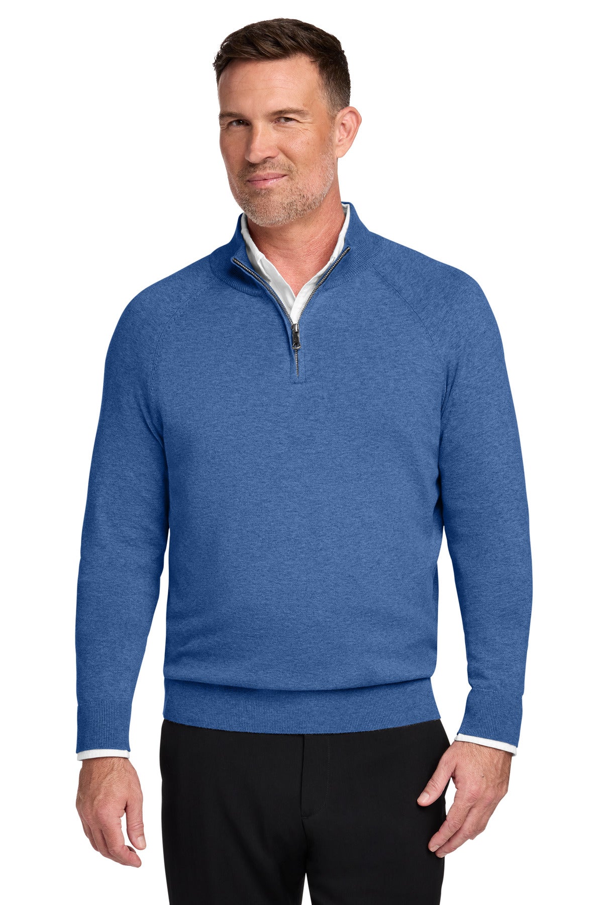 Brooks Brothers Cotton Stretch 1/4-Zip Sweater