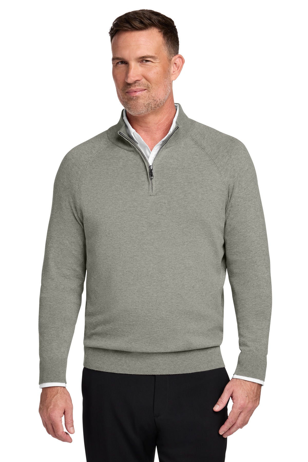 Brooks Brothers Cotton Stretch 1/4-Zip Sweater