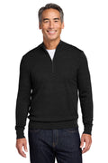 Brooks Brothers Washable Merino Birdseye 1/4-Zip Sweater