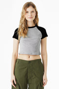 BELLA+CANVAS Women's Micro Rib Raglan Baby Tee