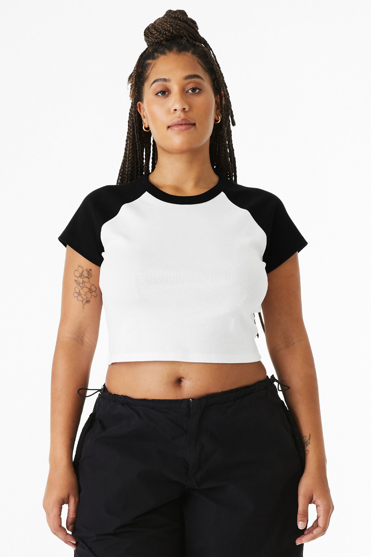 BELLA+CANVAS Women's Micro Rib Raglan Baby Tee