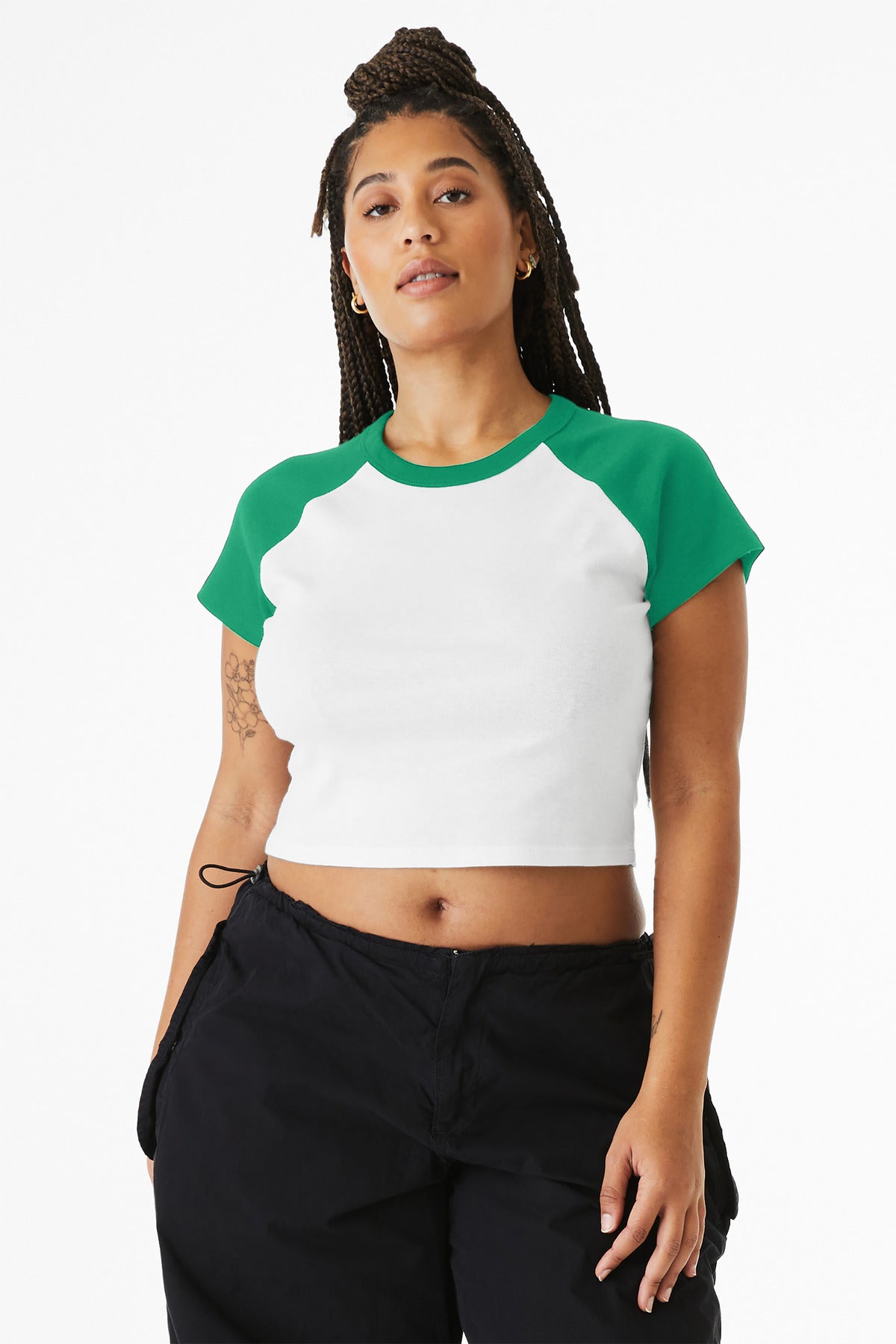 BELLA+CANVAS Women's Micro Rib Raglan Baby Tee