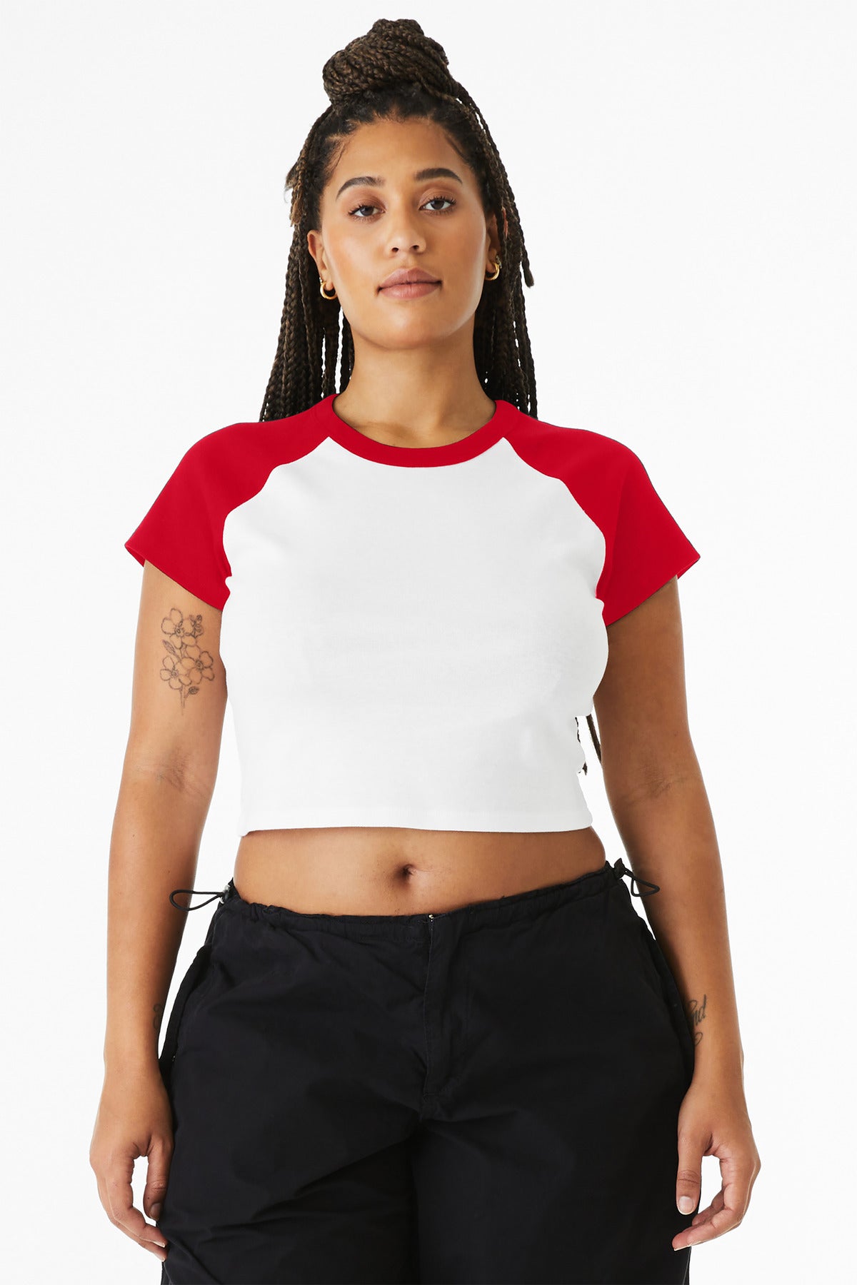 BELLA+CANVAS Women's Micro Rib Raglan Baby Tee