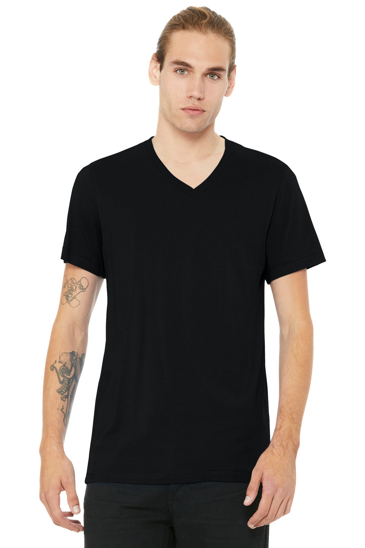 BELLA+CANVAS Unisex Heather CVC V-Neck Tee