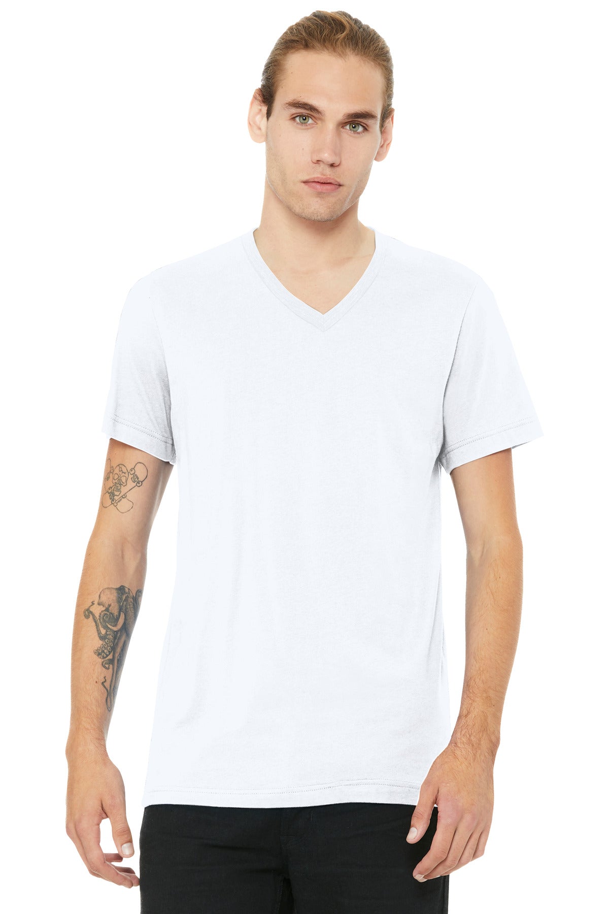 BELLA+CANVAS Unisex Heather CVC V-Neck Tee