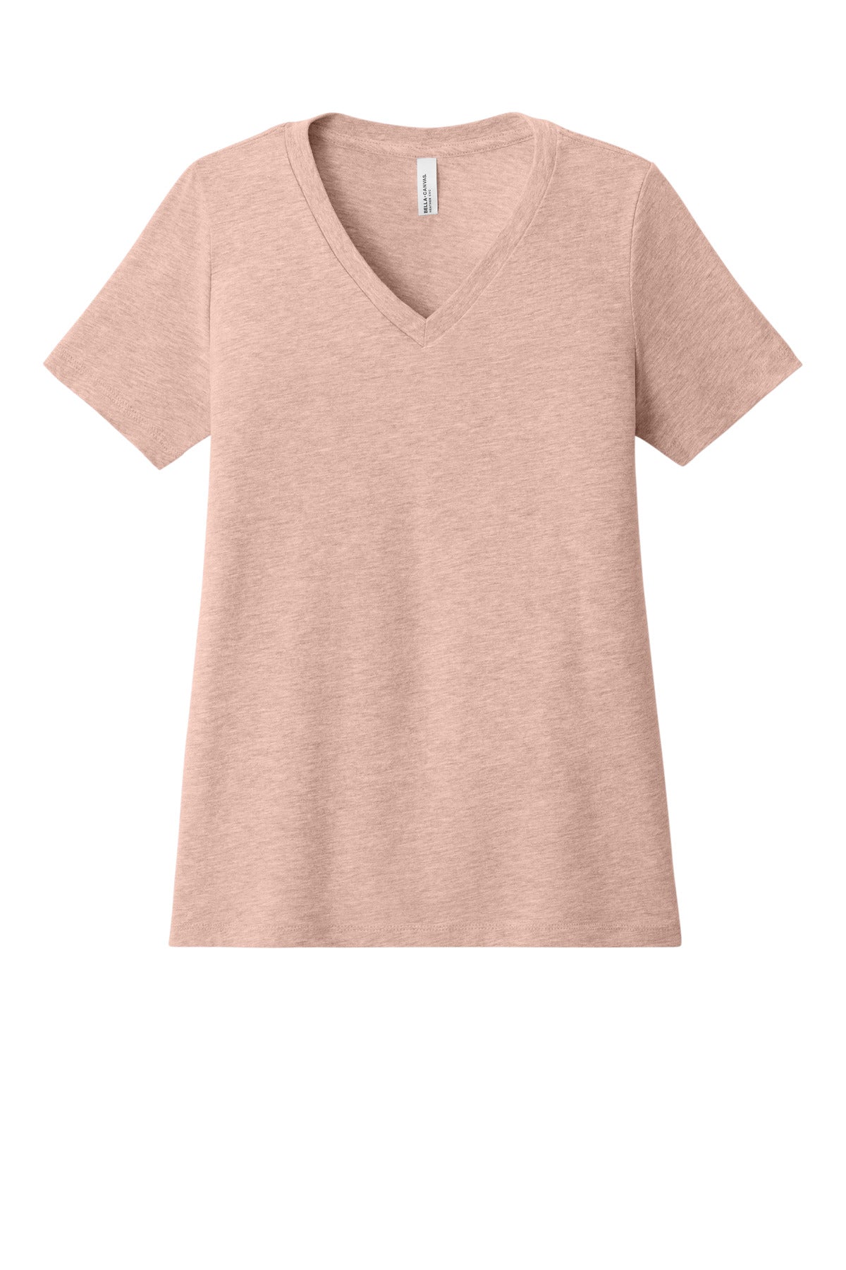 BELLA+CANVAS Women's Relaxed Heather CVC V-Neck Tee