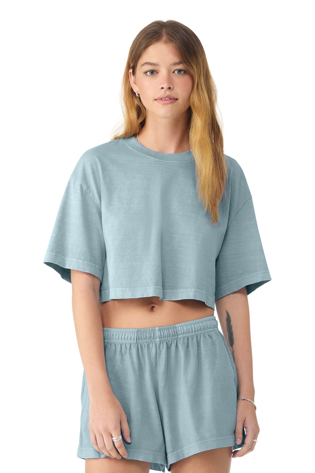 BELLA+CANVAS Women's Heavyweight Garment-Dyed Cropped Tee