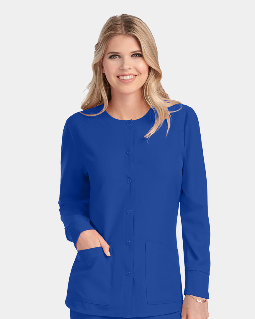 Barco - Skechers - Women's Two Pocket Snap-Front Stability Warm-Up Jacket (All Colors)