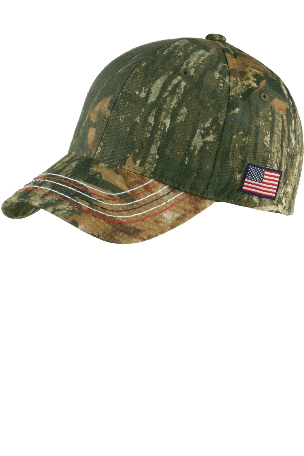 Port Authority Americana Contrast Stitch Camouflage Cap