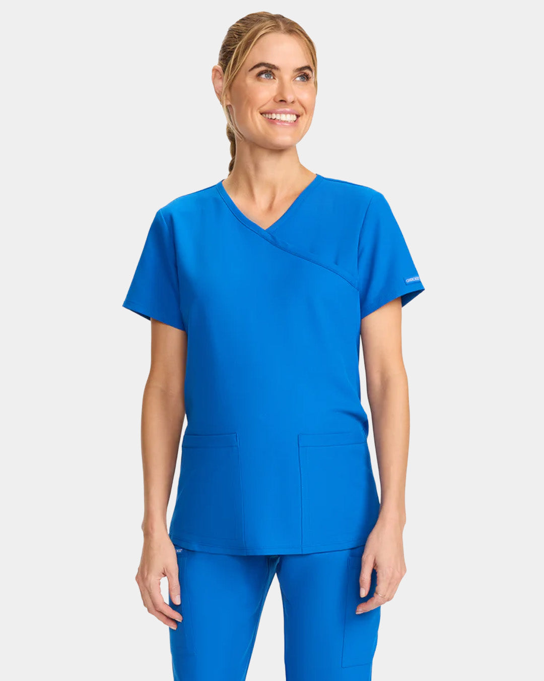 Cherokee - Women's 2-Pocket Maternity V-Neck Top (All Colors)