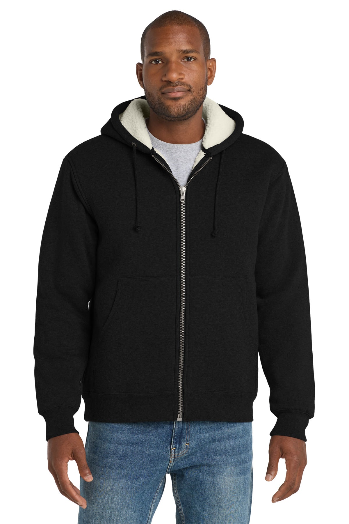 CornerStone Heavyweight Sherpa-Lined Hooded Fleece Jacket