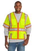 CornerStone  ANSI 107 Class 3 Surveyor Mesh Zippered Two-Tone Short Sleeve Vest