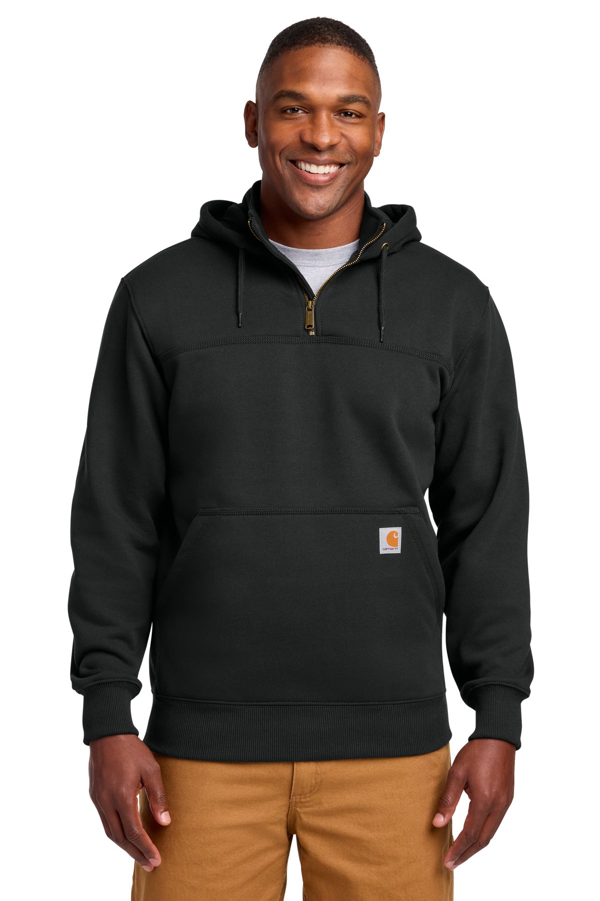 Carhartt Tall Rain Defender Paxton Heavyweight Hooded Zip Mock Sweatshirt