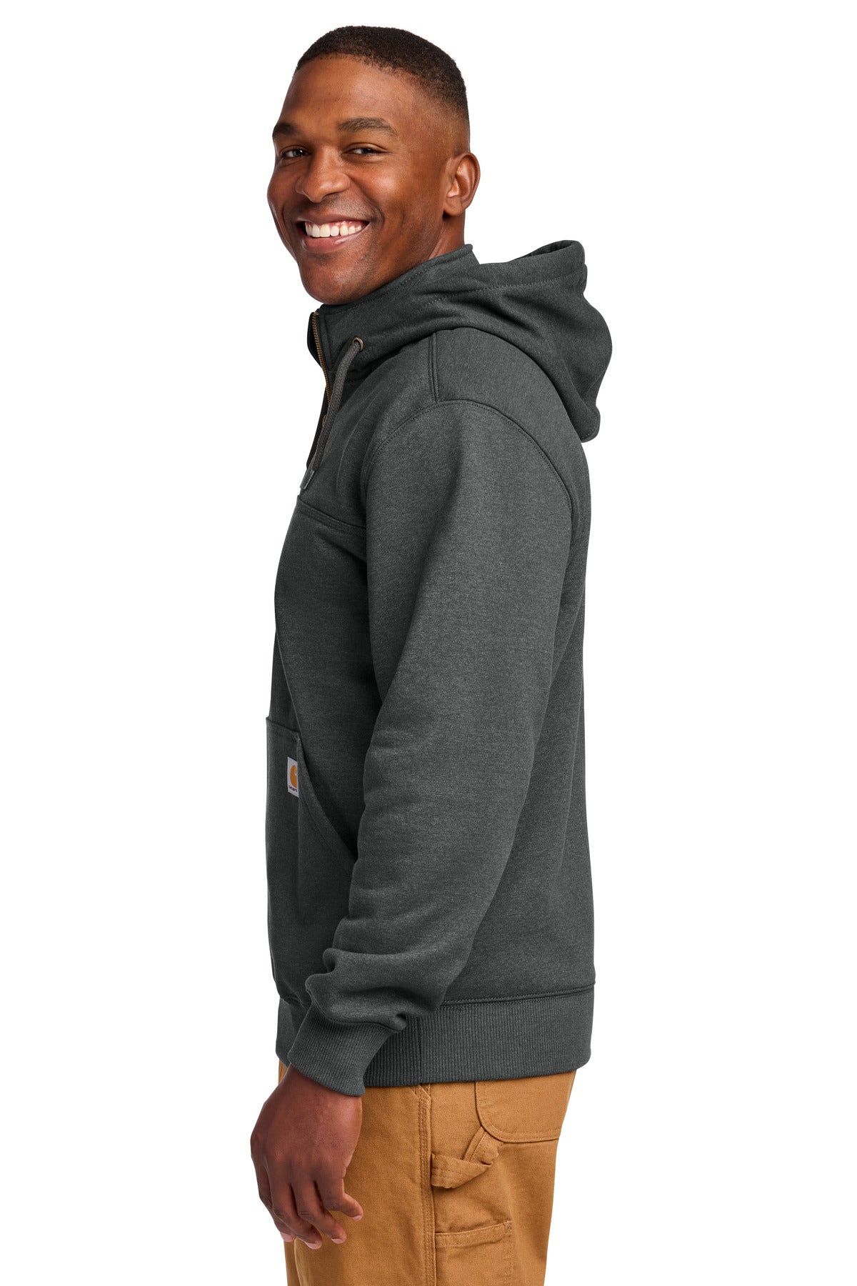 Carhartt Tall Rain Defender Paxton Heavyweight Hooded Zip Mock Sweatshirt