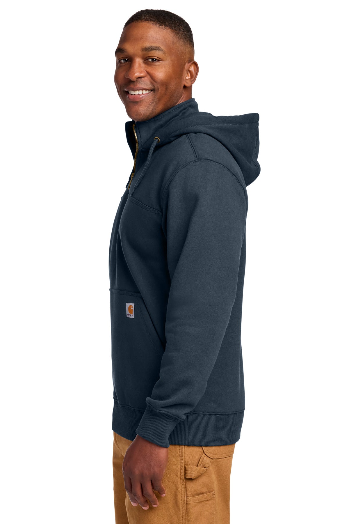 Carhartt Tall Rain Defender Paxton Heavyweight Hooded Zip Mock Sweatshirt