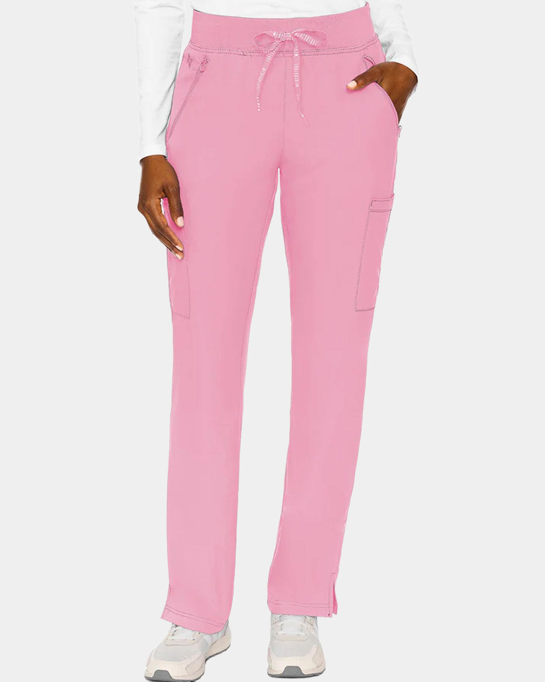Med Couture - Women's 4-Pocket Jersey-Knit Waistband Pant (All Colors)