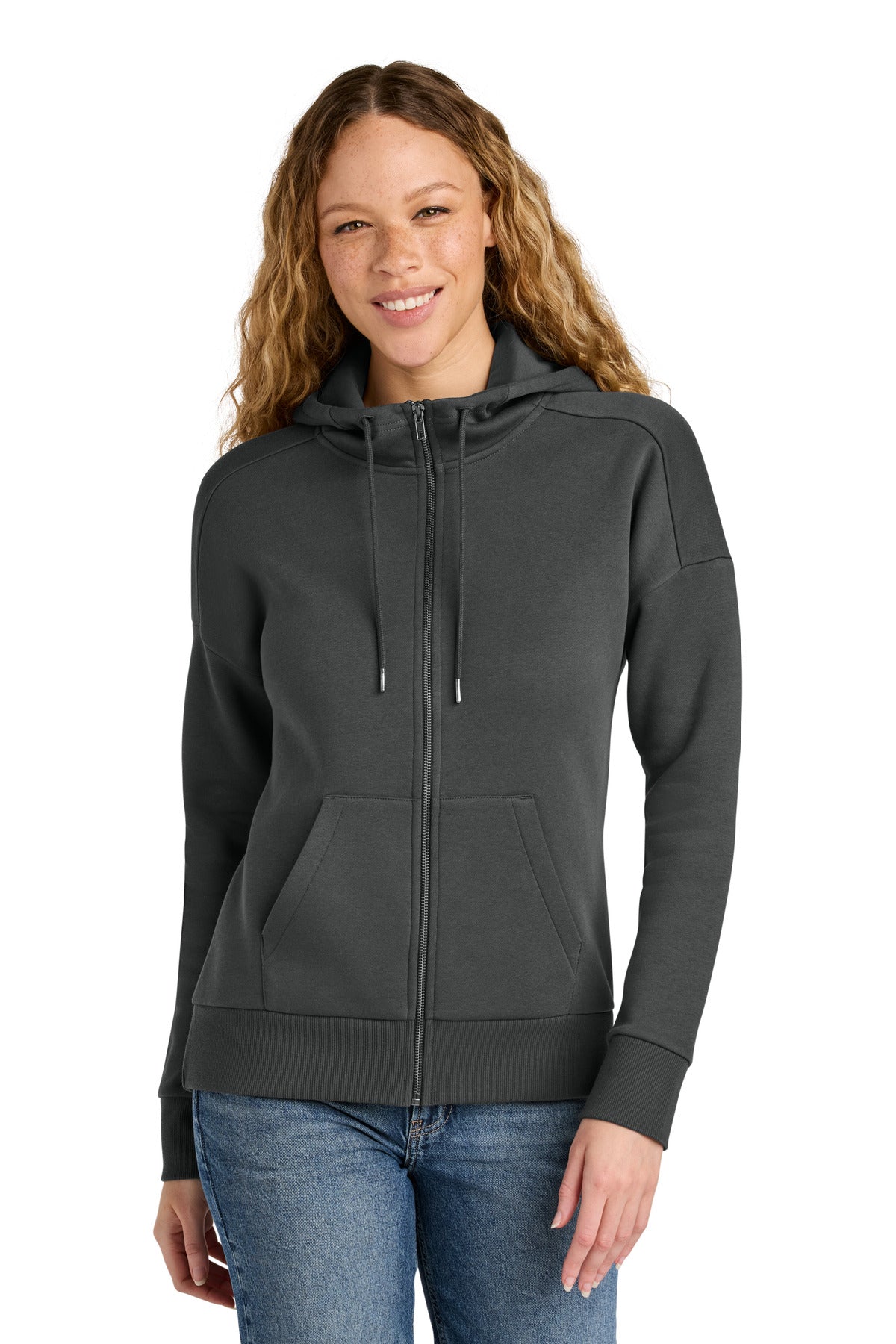 District  Women's Perfect Weight  Fleece Drop Shoulder Full-Zip Hoodie