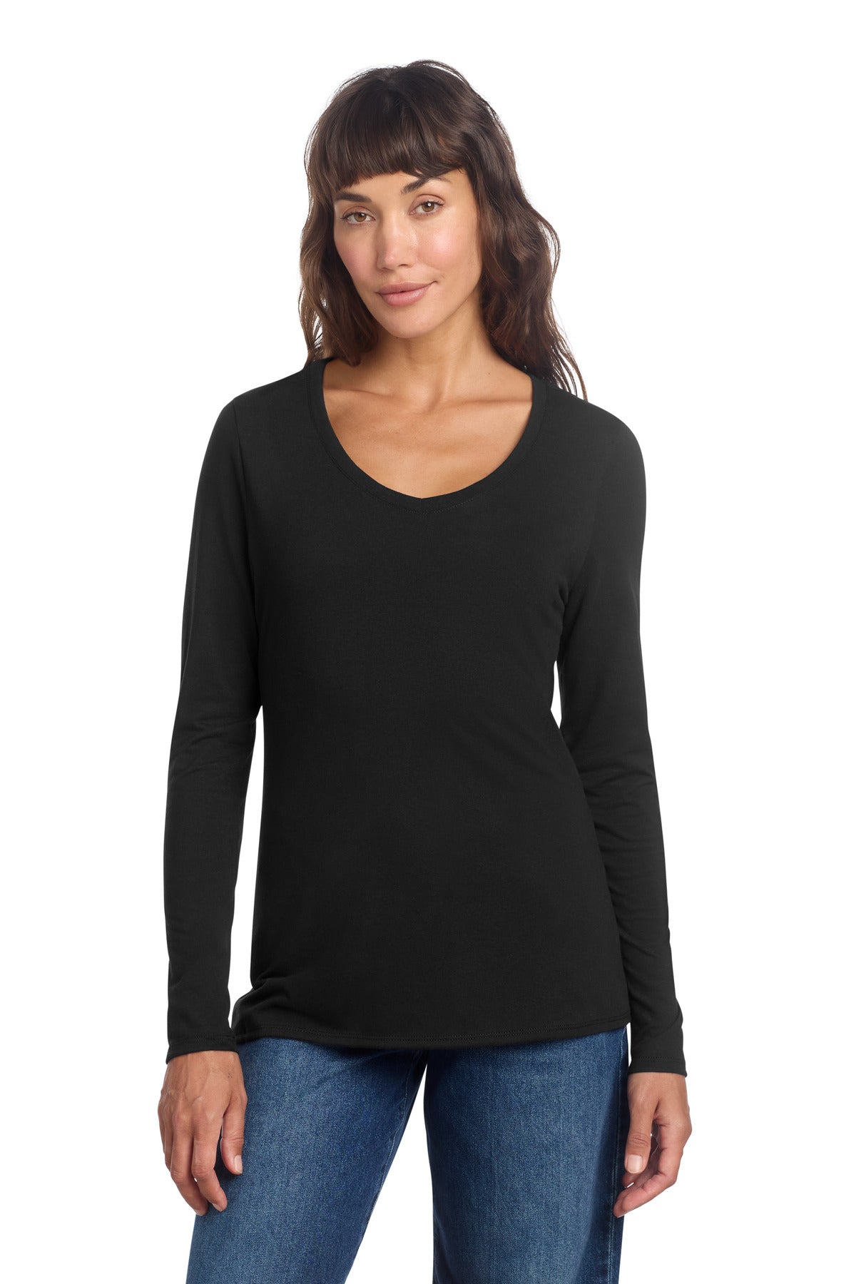 District Women's Perfect Tri Long Sleeve V-Neck Tee