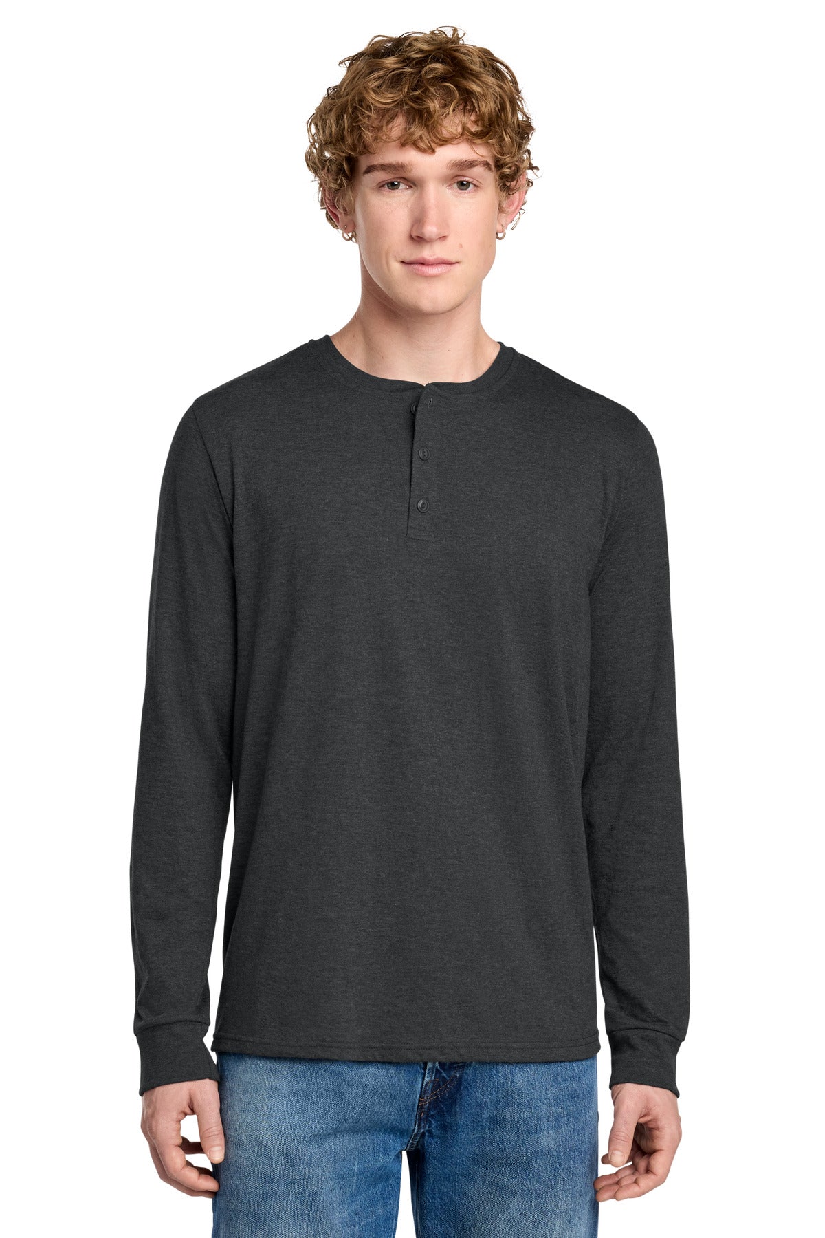 District Perfect Tri Long Sleeve Henley