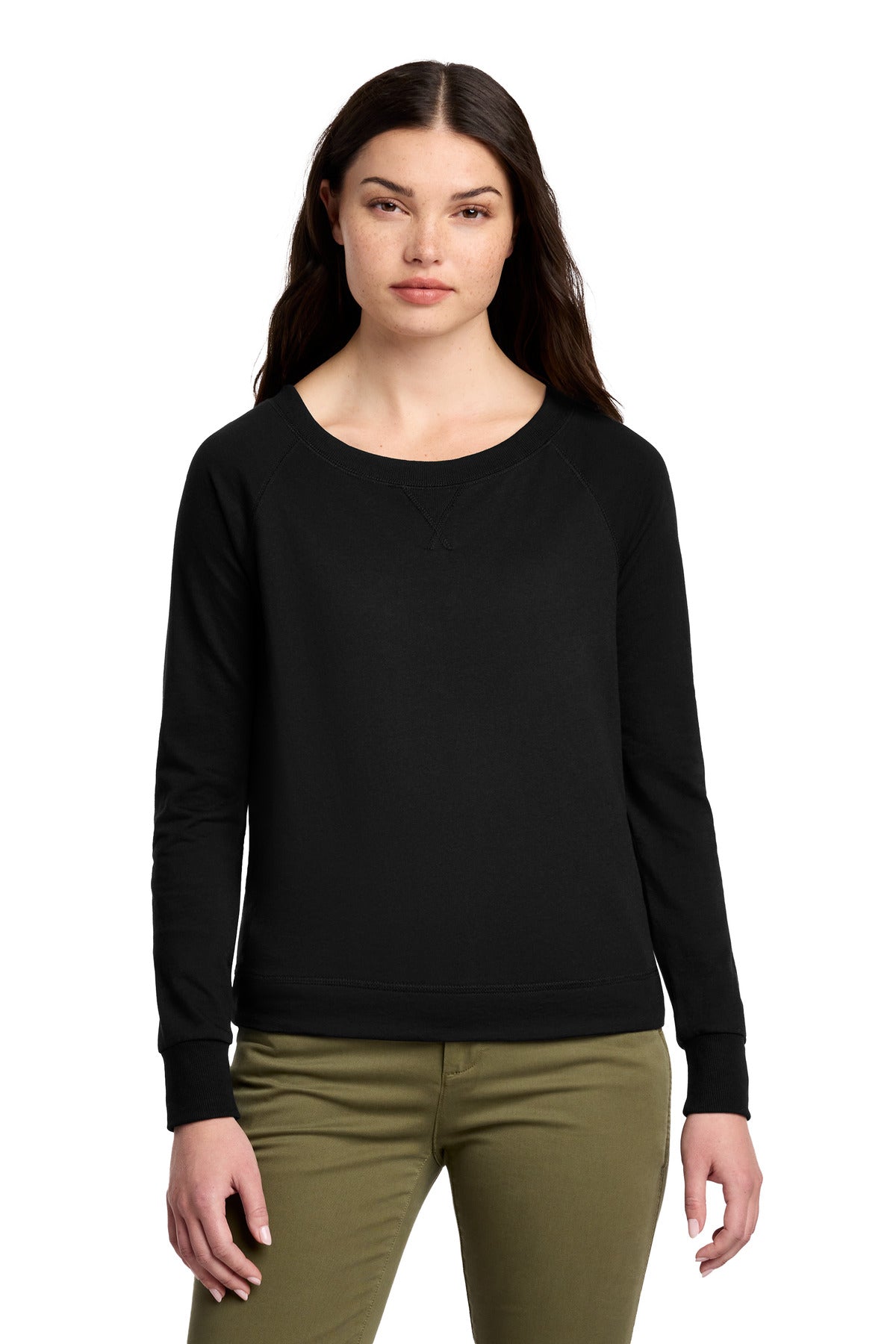District Women's Featherweight French Terry Long Sleeve Crewneck