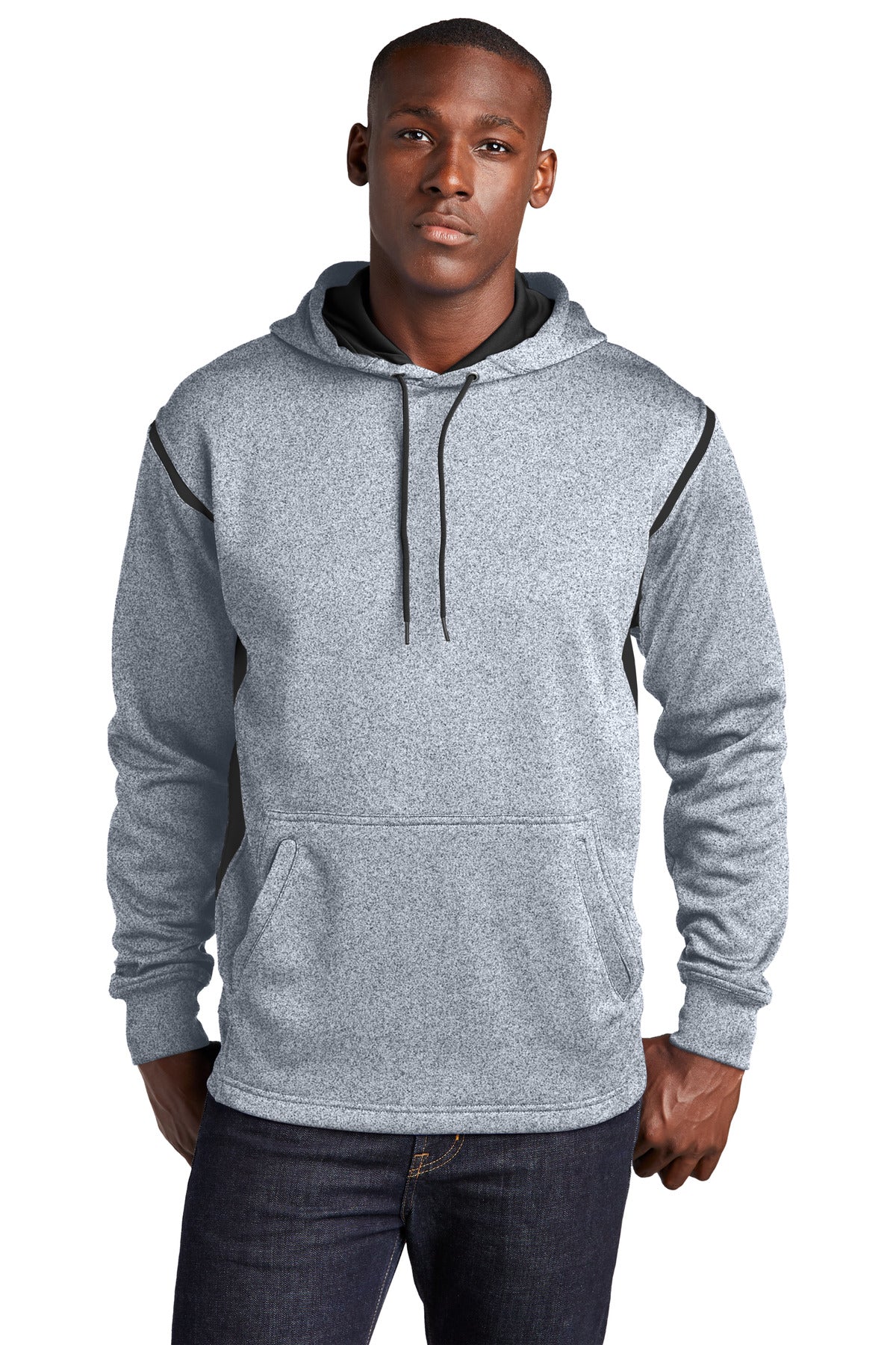 Sport-Tek Tech Fleece Colorblock Hooded Sweatshirt