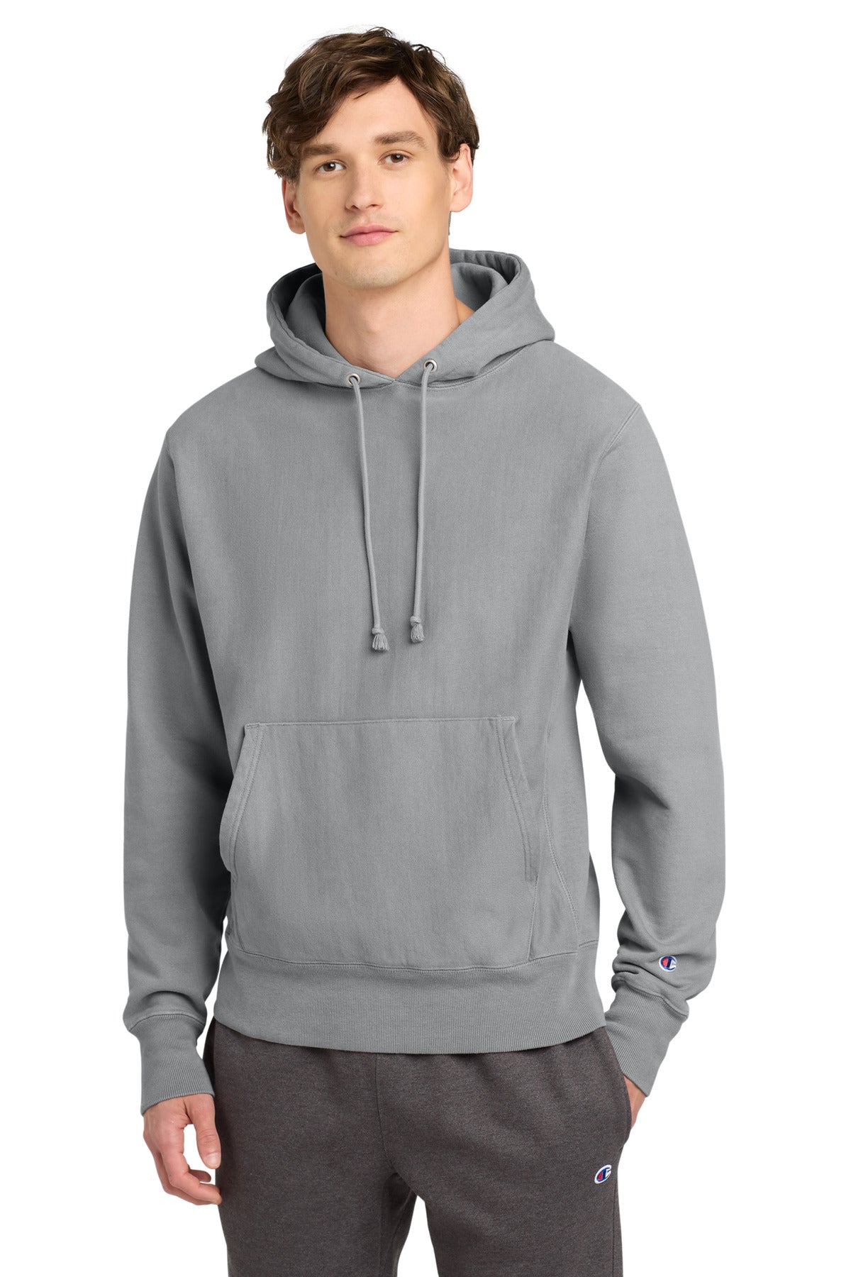 Champion  Reverse Weave  Garment-Dyed Hooded Sweatshirt