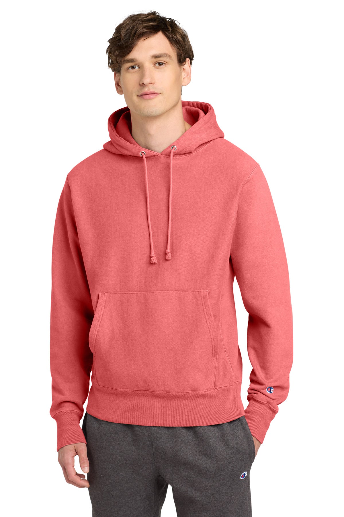 Champion  Reverse Weave  Garment-Dyed Hooded Sweatshirt