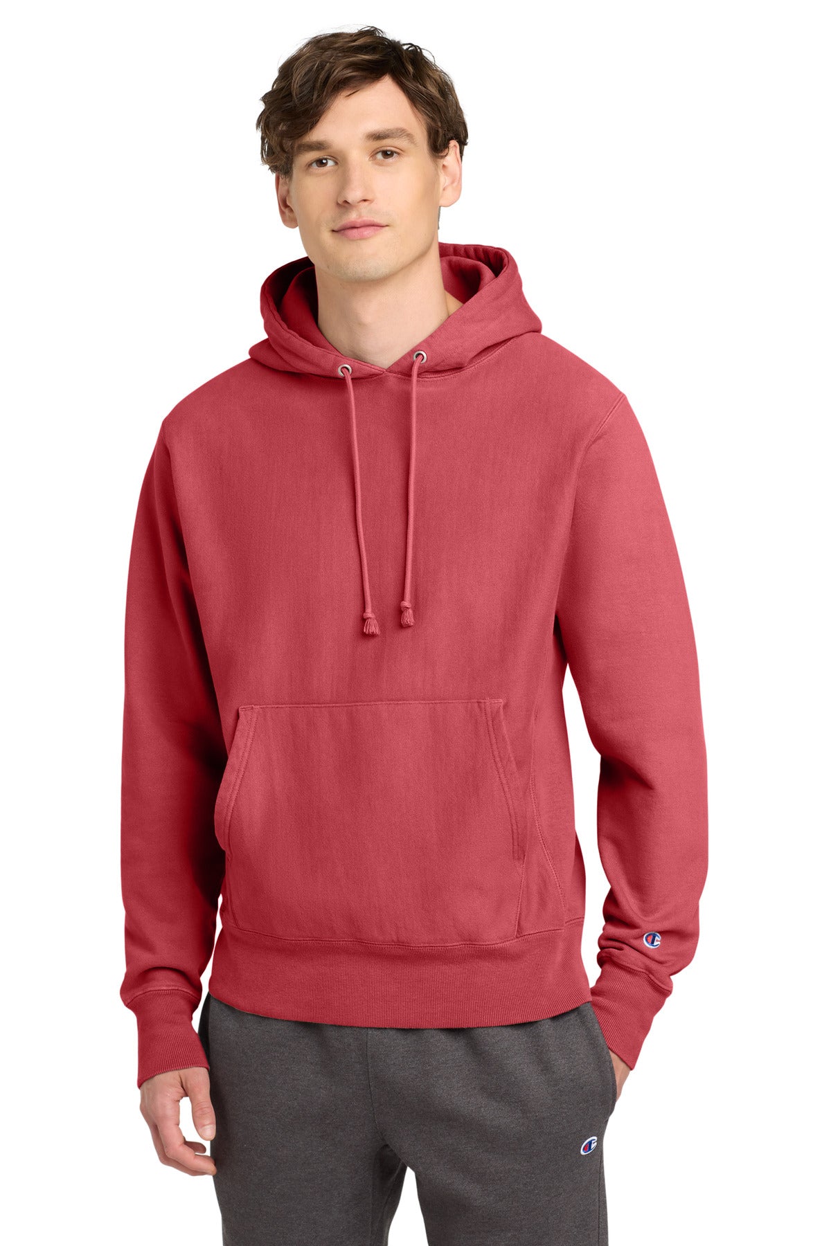 Champion  Reverse Weave  Garment-Dyed Hooded Sweatshirt