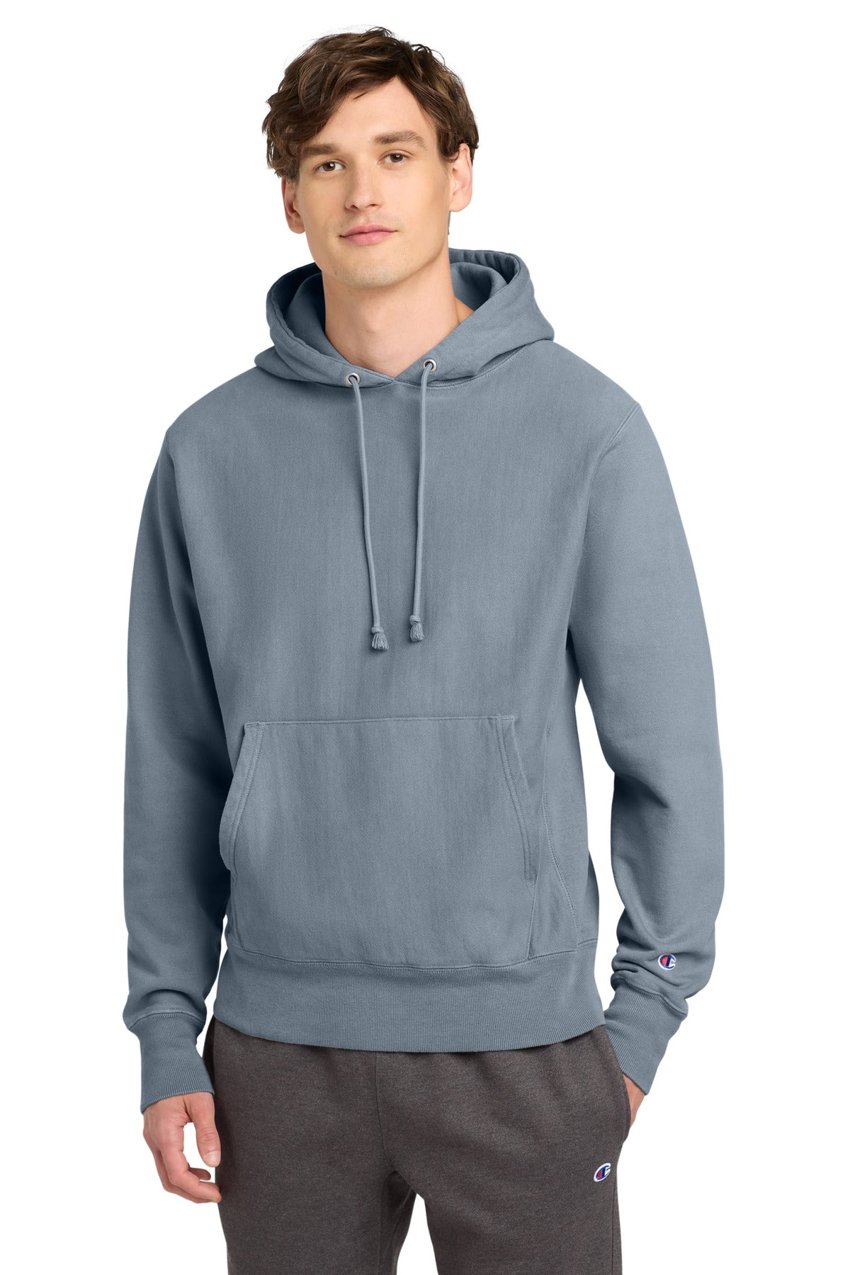 Champion  Reverse Weave  Garment-Dyed Hooded Sweatshirt