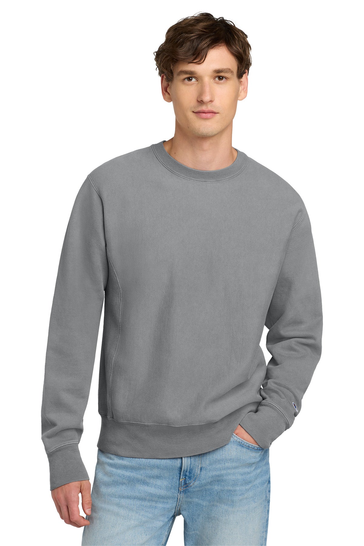 Champion  Reverse Weave  Garment-Dyed Crewneck Sweatshirt