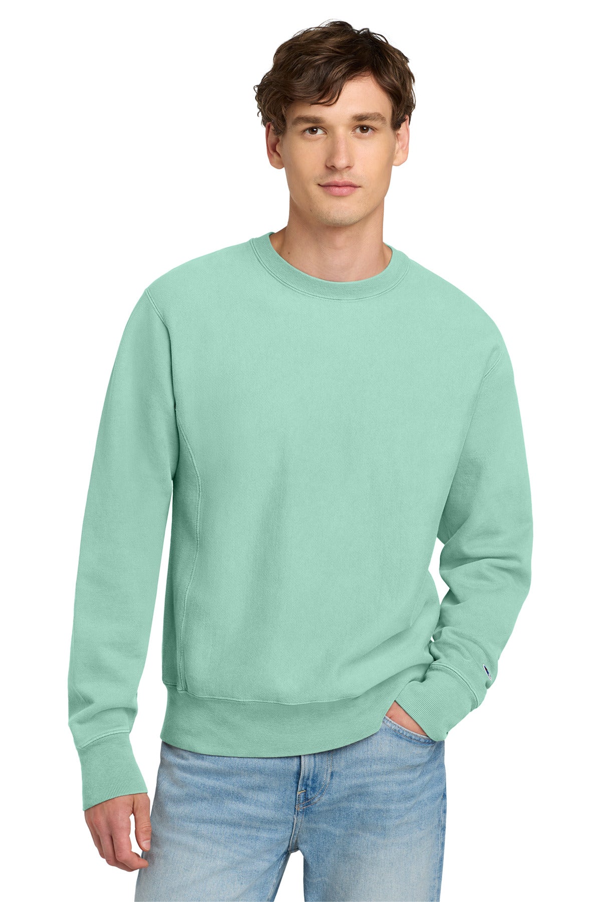 Champion  Reverse Weave  Garment-Dyed Crewneck Sweatshirt