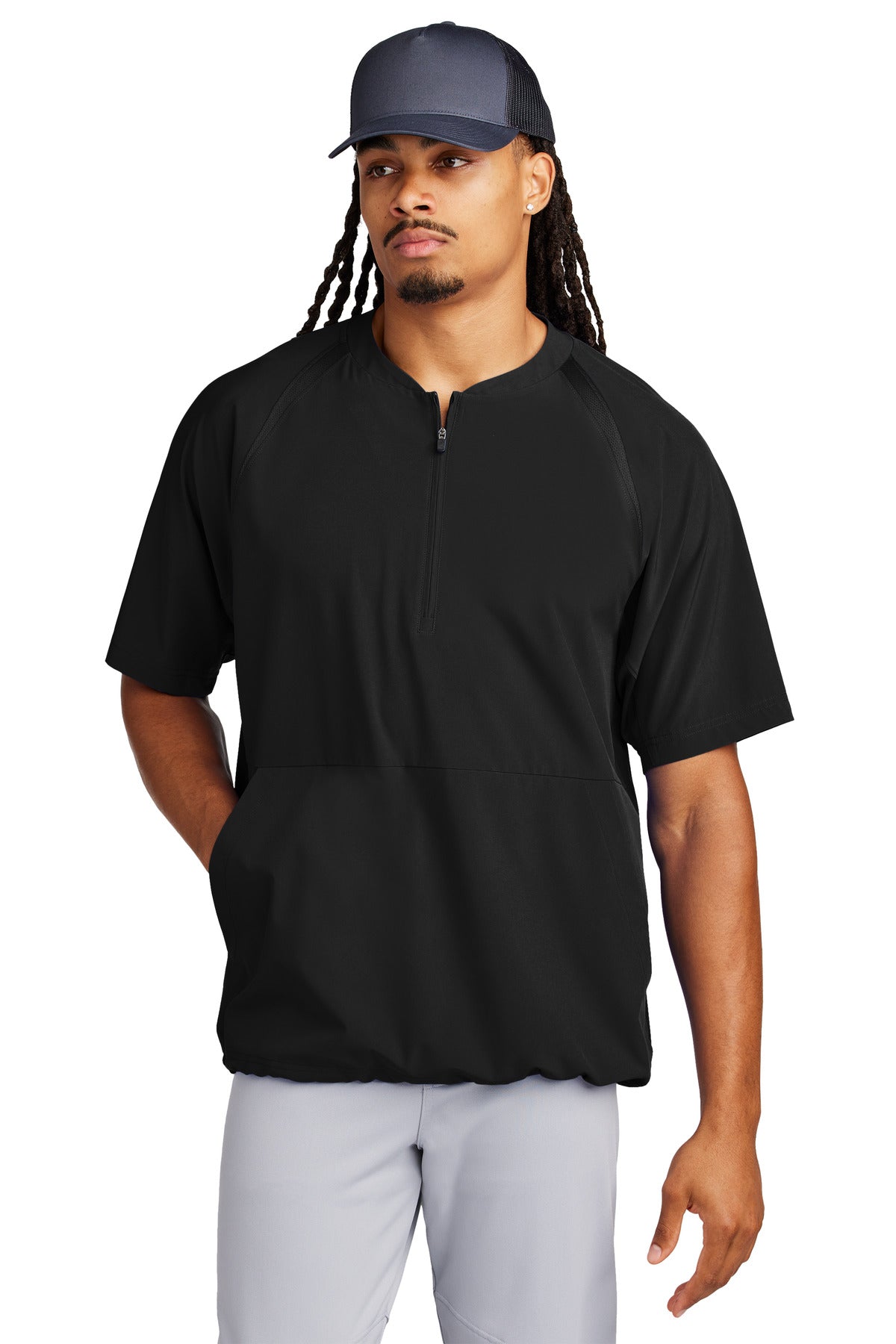 Sport-Tek Repeat 1/2-Zip Short Sleeve Jacket