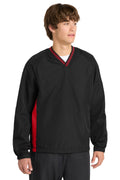 Sport-Tek Tipped V-Neck Raglan Wind Shirt