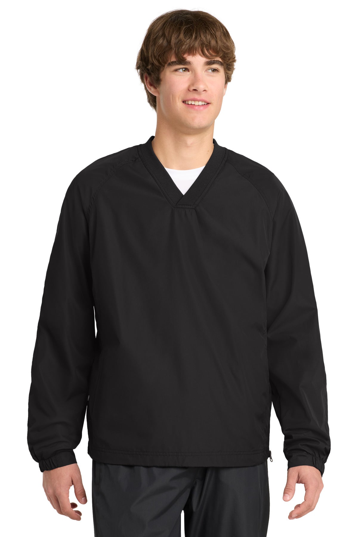 Sport-Tek V-Neck Raglan Wind Shirt