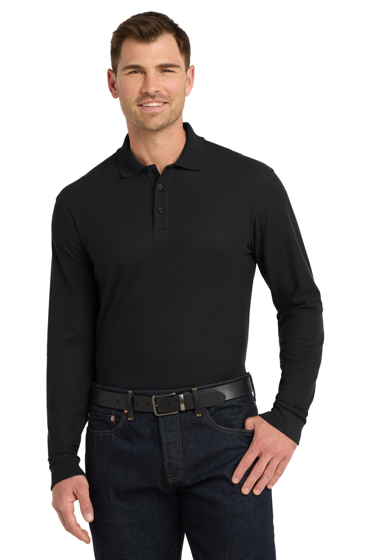 Port Authority Long Sleeve Core Classic Pique Polo